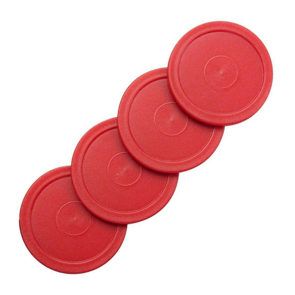 4 Small Red Home Air Pucks for Table Hockey 2 1/2 inch 2.5".