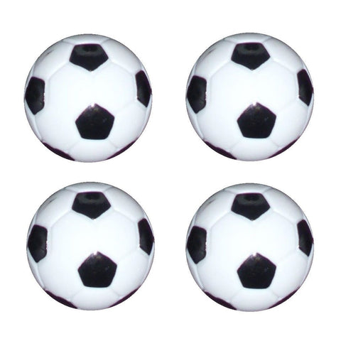 4 Table Soccer  Foosball Black / White Foos Ball engraved parts.