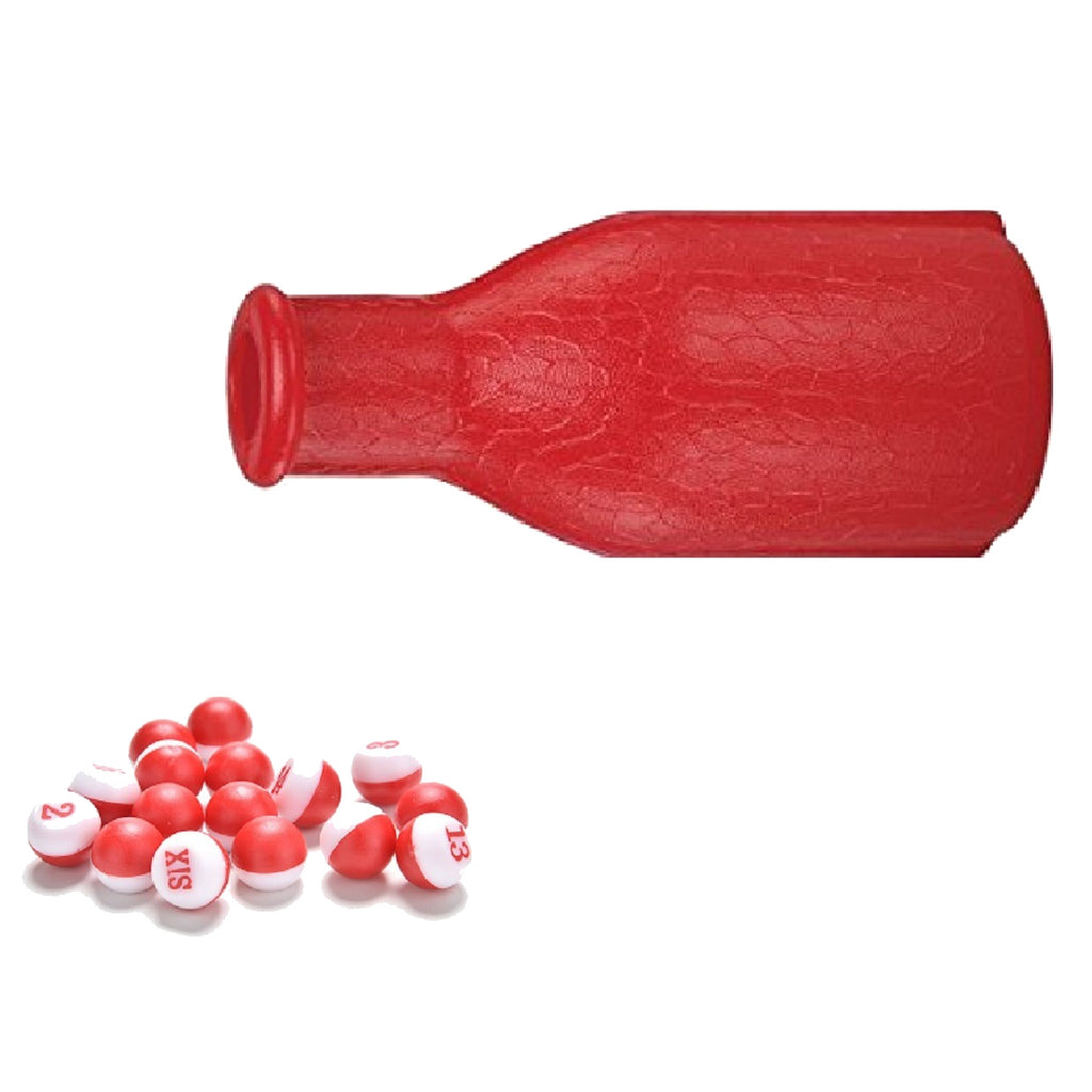 Kelly Pool Shaker Bottle Red w/ Red-white Peas